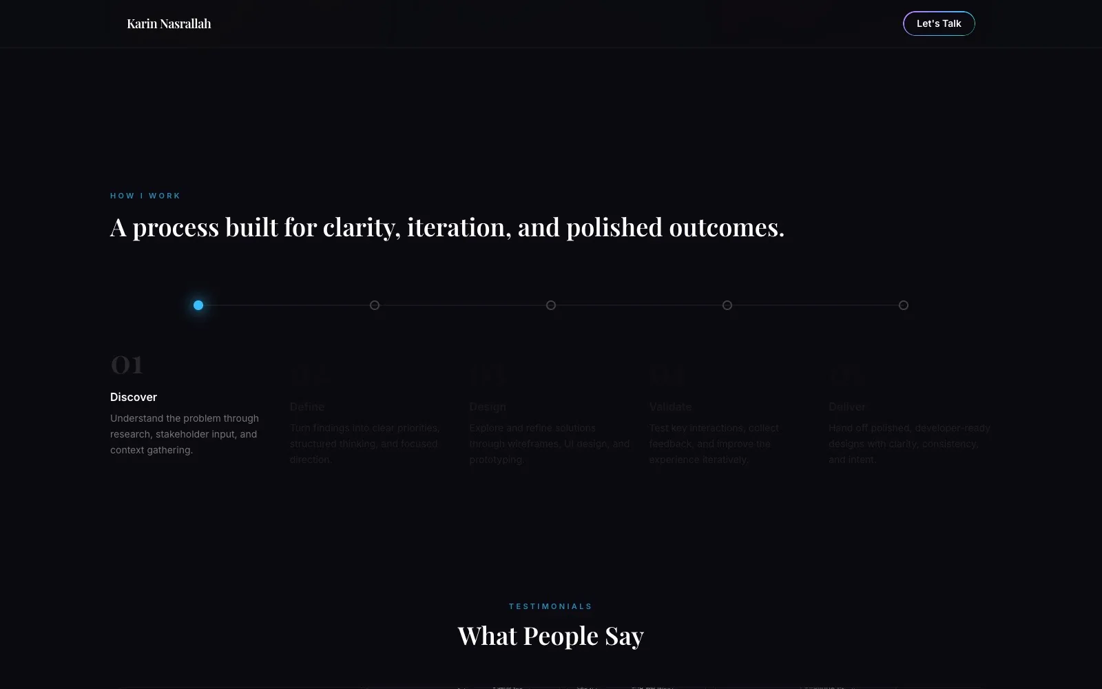 Karin Nasrallah · Process you can actually follow
