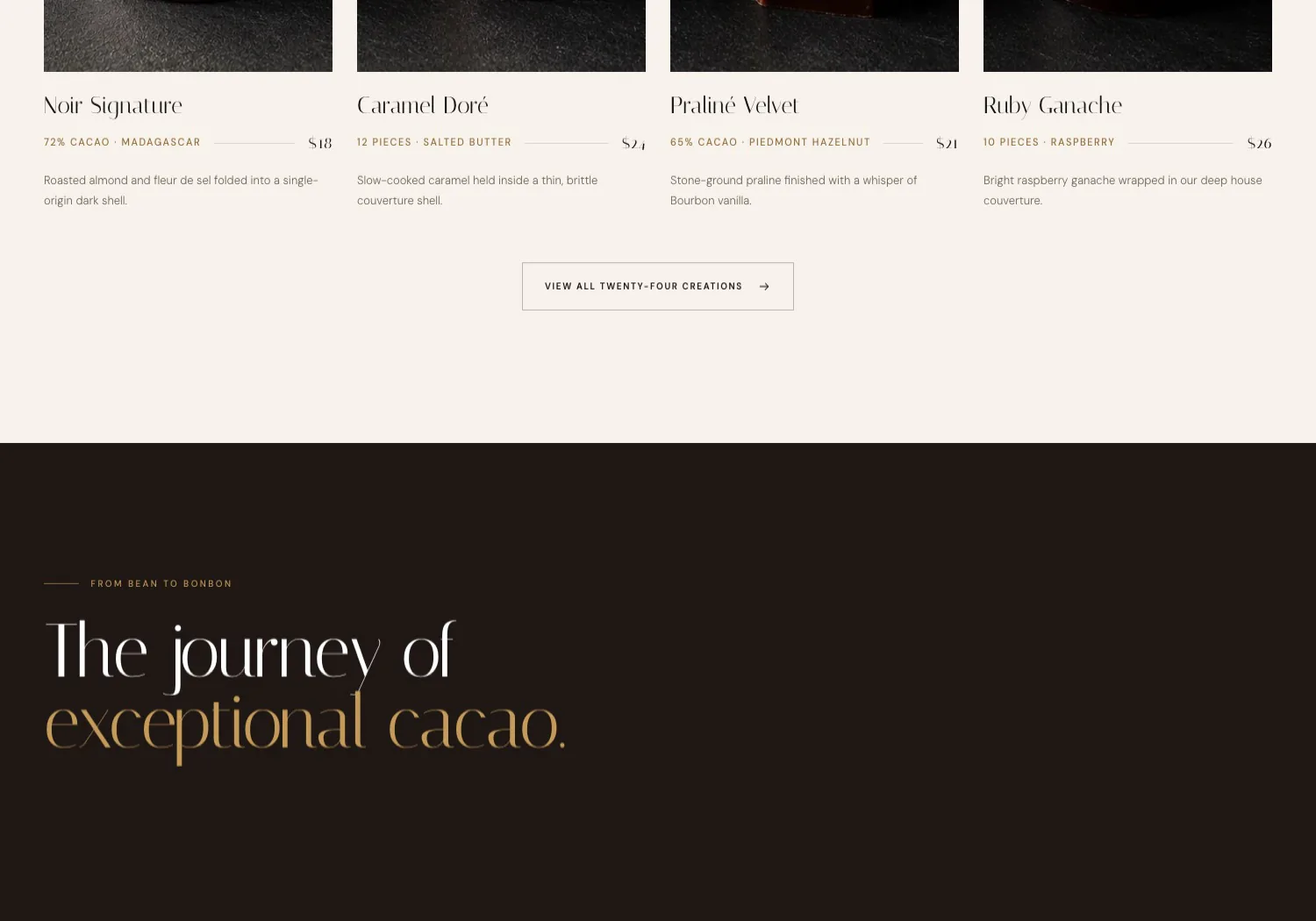 Maison Cacao · Motion without a library